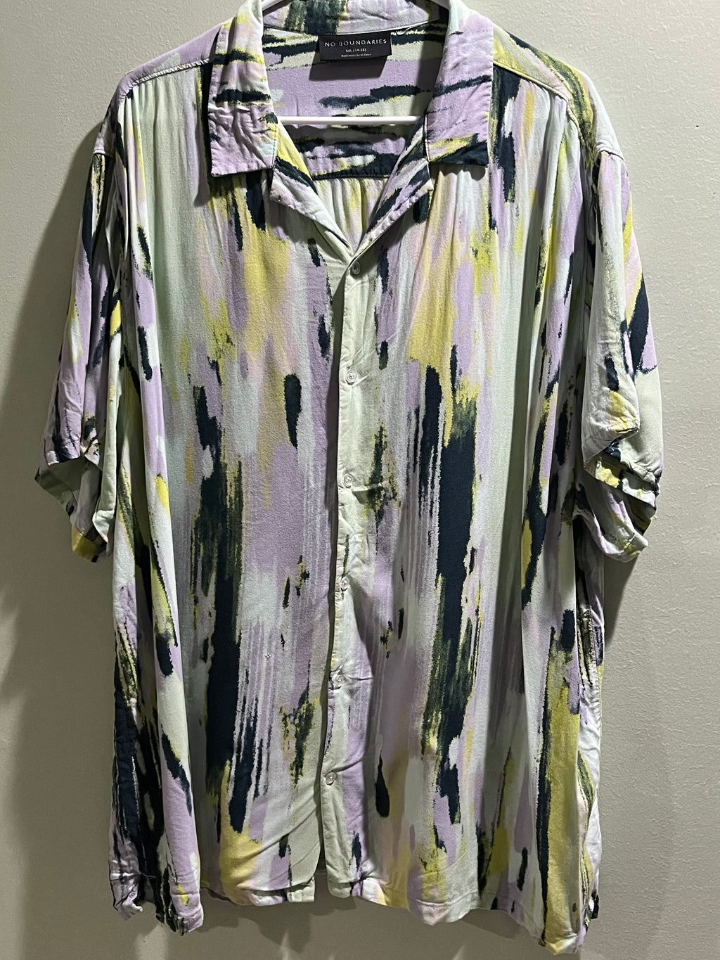 No Boundaries Men's Colorful Button Down Shirt – Plus Size 3XL