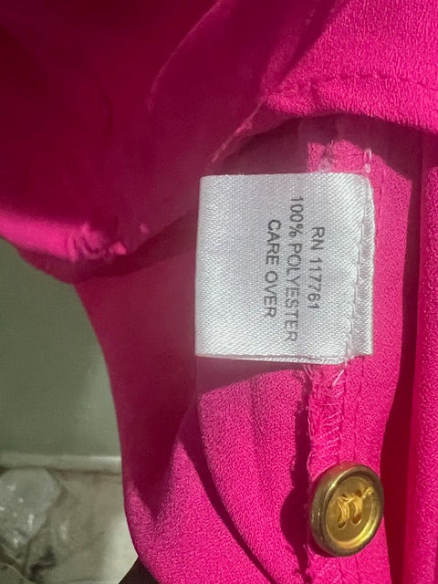 New Glory Fuchsia Shoulder Button Dressy Top – Size 2X