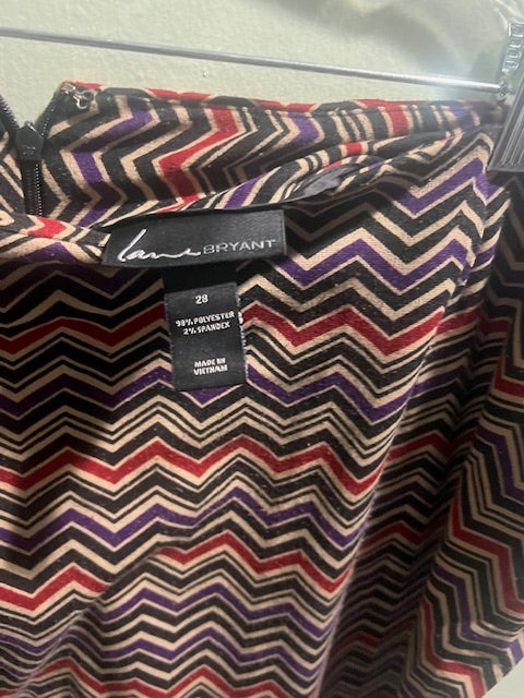 Lane Bryant Zigzag Print Skirt – Plus Size 28