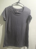 NOBO Solid Dark Gray Cap Sleeve Tee – Size L