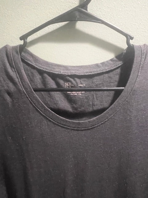 NOBO Solid Dark Gray Cap Sleeve Tee – Size L
