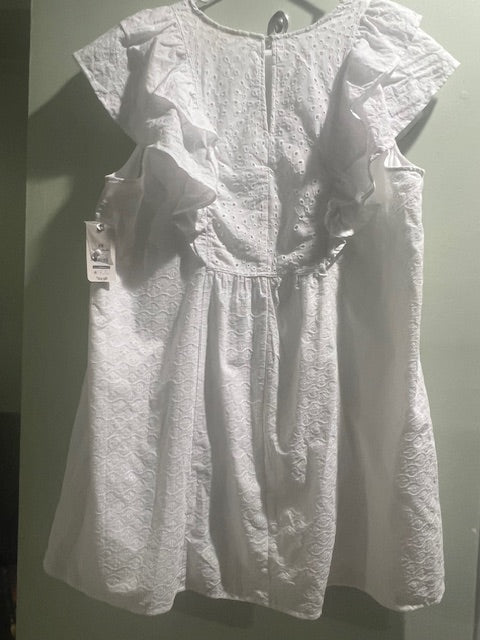 Terra & Sky White Woven Eyelet Dress – Plus Size 2X