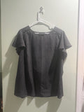 Lane Bryant Polka Dot Flutter Sleeve Blouse – Size 16