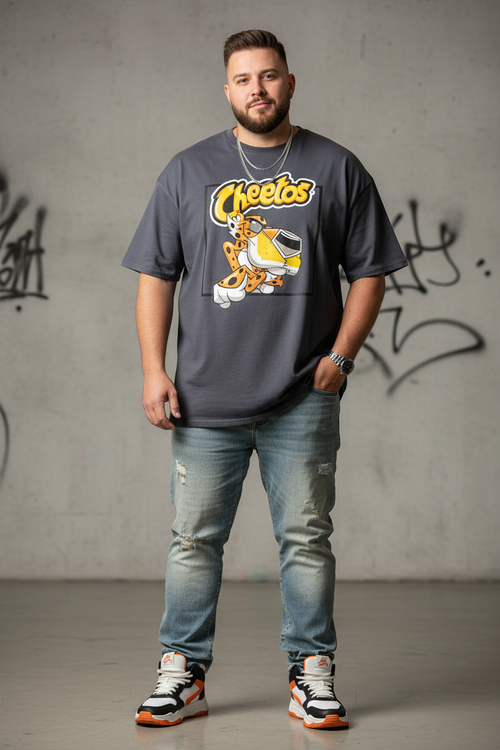 Cheetos Graphic Tee on Male Model