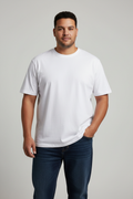 Goodfellow White Crew Neck Tee on Male Model