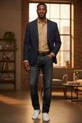 Levi's Jeans Smart Casual Outfit on African-American Male Model