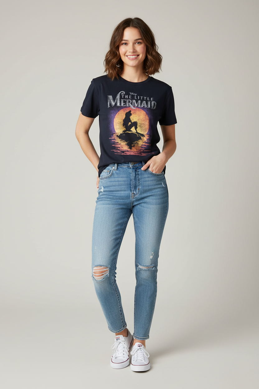 Little Mermaid Tee - Styled on Model