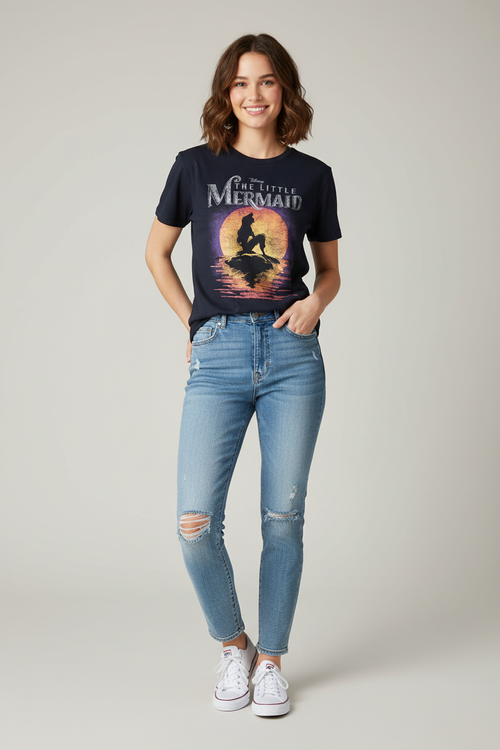 Little Mermaid Tee - Styled on Model