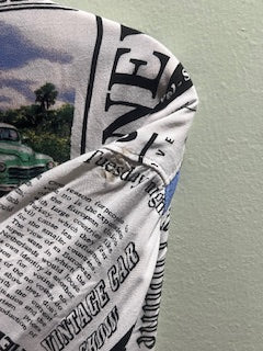 Stylish newspaper graphic tee