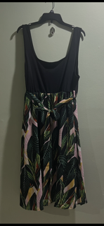 Plus size midi tropical dress