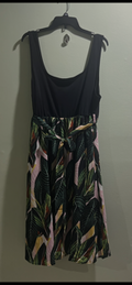 Plus size midi tropical dress